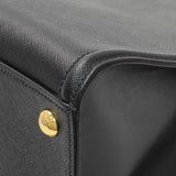 -temp-Prada Black Saffiano Soft Calfskin Tote Entrupy#6423TQW Modaselle
