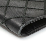 Chanel Black Calfskin Wild Stitch Wallet Accessories Chanel