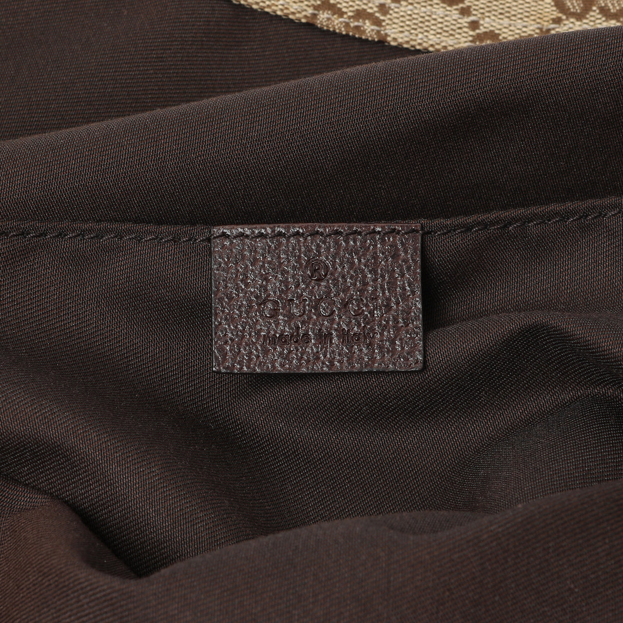 Gucci GG Monogram Medium Web Handle Vertical Tote Dark Brown Handbags Gucci