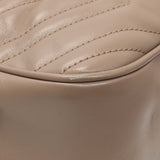 Gucci Porcelain Rose Calfskin Matelasse Small GG Marmont Chain Shoulder Bag