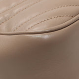 Gucci Porcelain Rose Calfskin Matelasse Small GG Marmont Chain Shoulder Bag