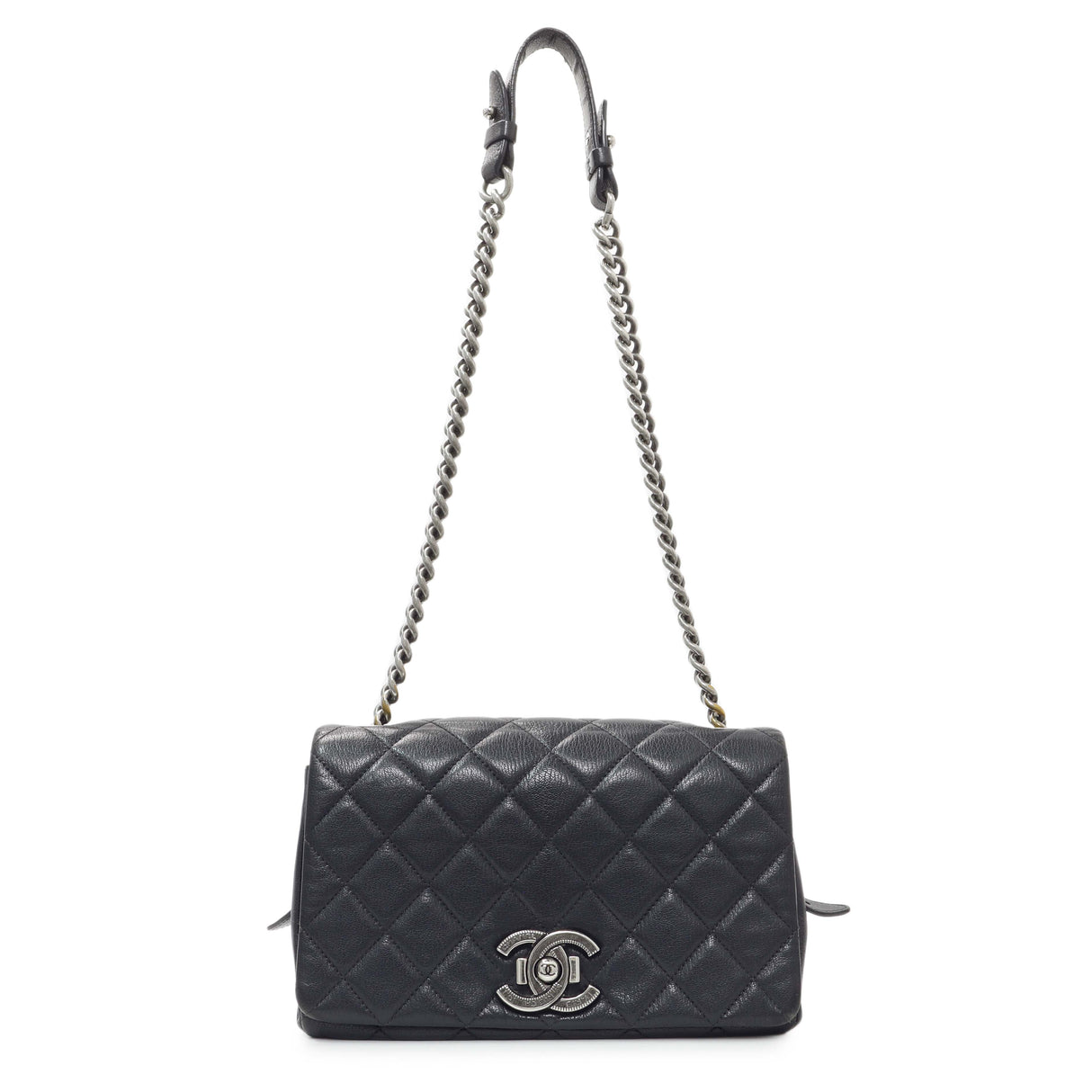 -temp- Chanel Black Calfskin Mumbai Flap Bag Entrupy#8MW4CY2 Modaselle