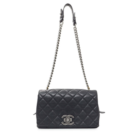 Chanel Black Calfskin Mumbai Flap Bag Handbags Chanel