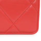 Chanel Red Lambskin Quilted Chanel 19 Wallet On Chain Handbags Chanel