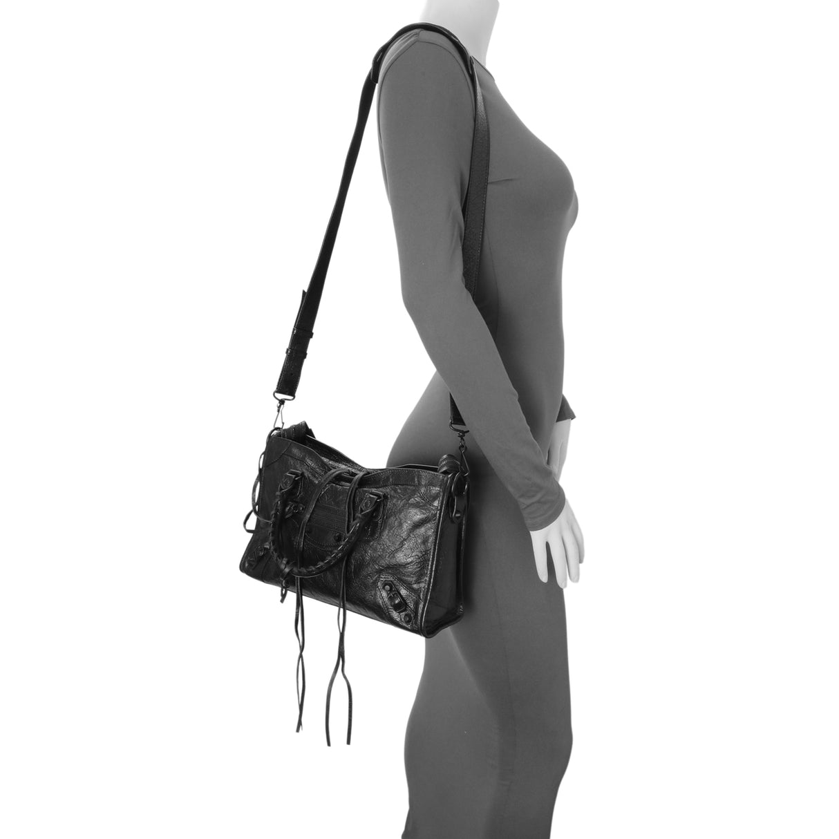 Balenciaga Black Agneau Classic Hardware Small City Handbags Balenciaga