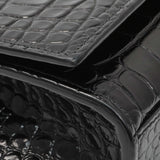 Saint Laurent Calfskin Crocodile Embossed Small Classic Monogram Kate Satchel Handbags Saint Laurent