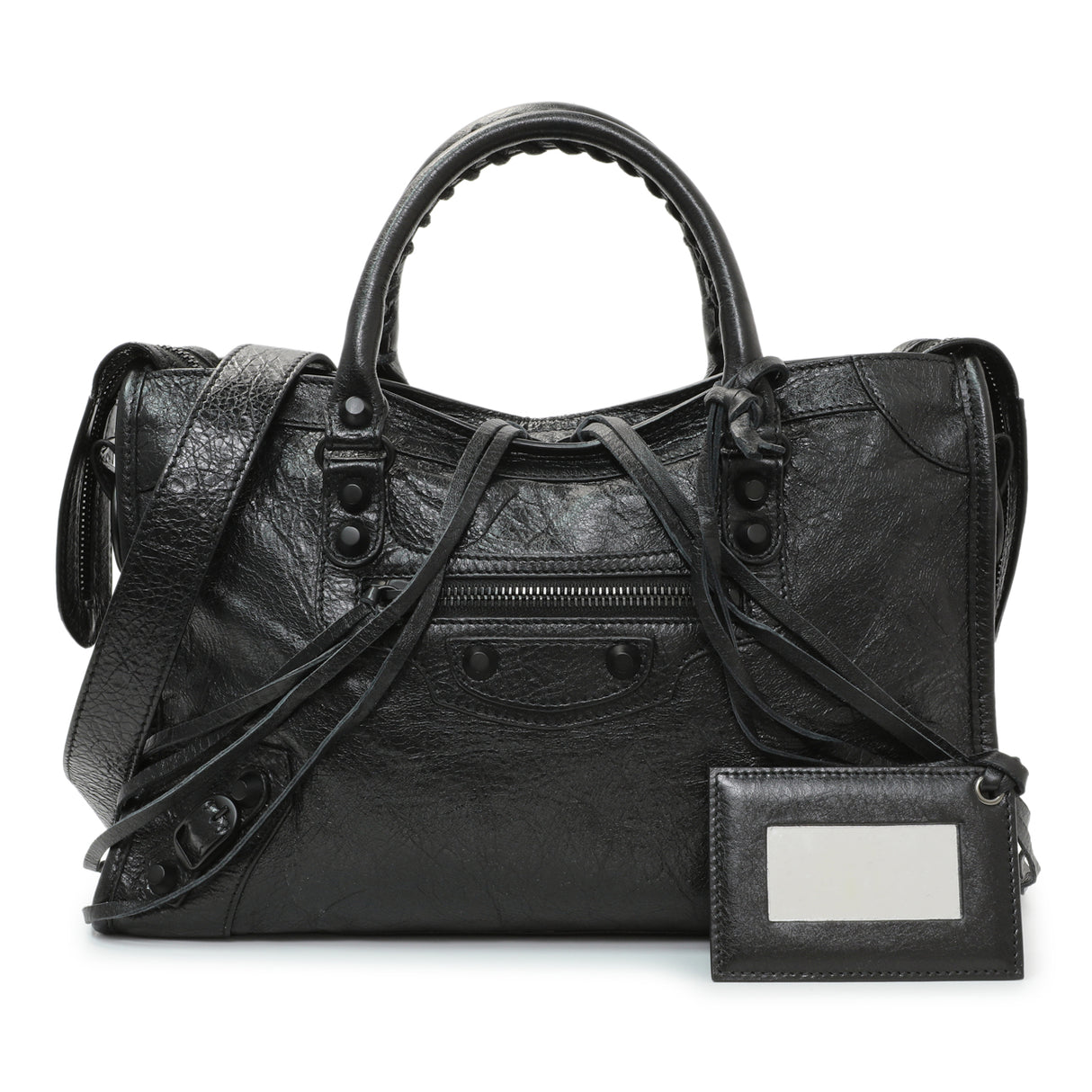 Balenciaga Black Agneau Classic Hardware Small City Handbags Balenciaga