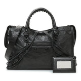 Balenciaga Black Agneau Classic Hardware Small City Handbags Balenciaga
