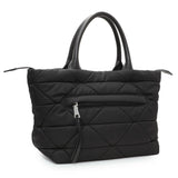 Prada Black Re-Nylon Padded Double Handled Zip Tote Handbags Prada