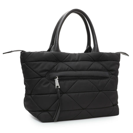 Prada Black Re-Nylon Padded Double Handled Zip Tote Handbags Prada