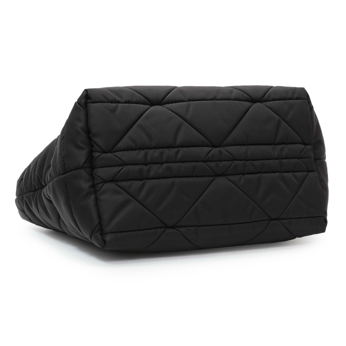Prada Black Re-Nylon Padded Double Handled Zip Tote Handbags Prada