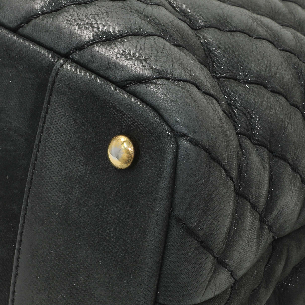 Chanel Dark Green Iridescent Calfskin Surpique Tote Handbags Chanel