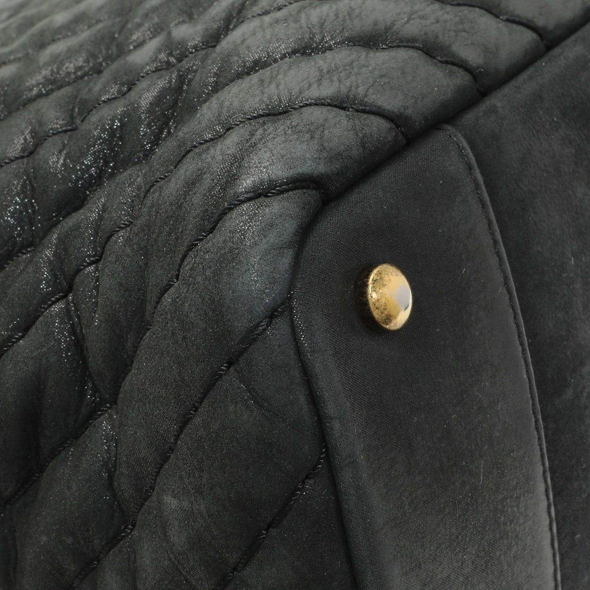 Chanel Dark Green Iridescent Calfskin Surpique Tote Handbags Chanel