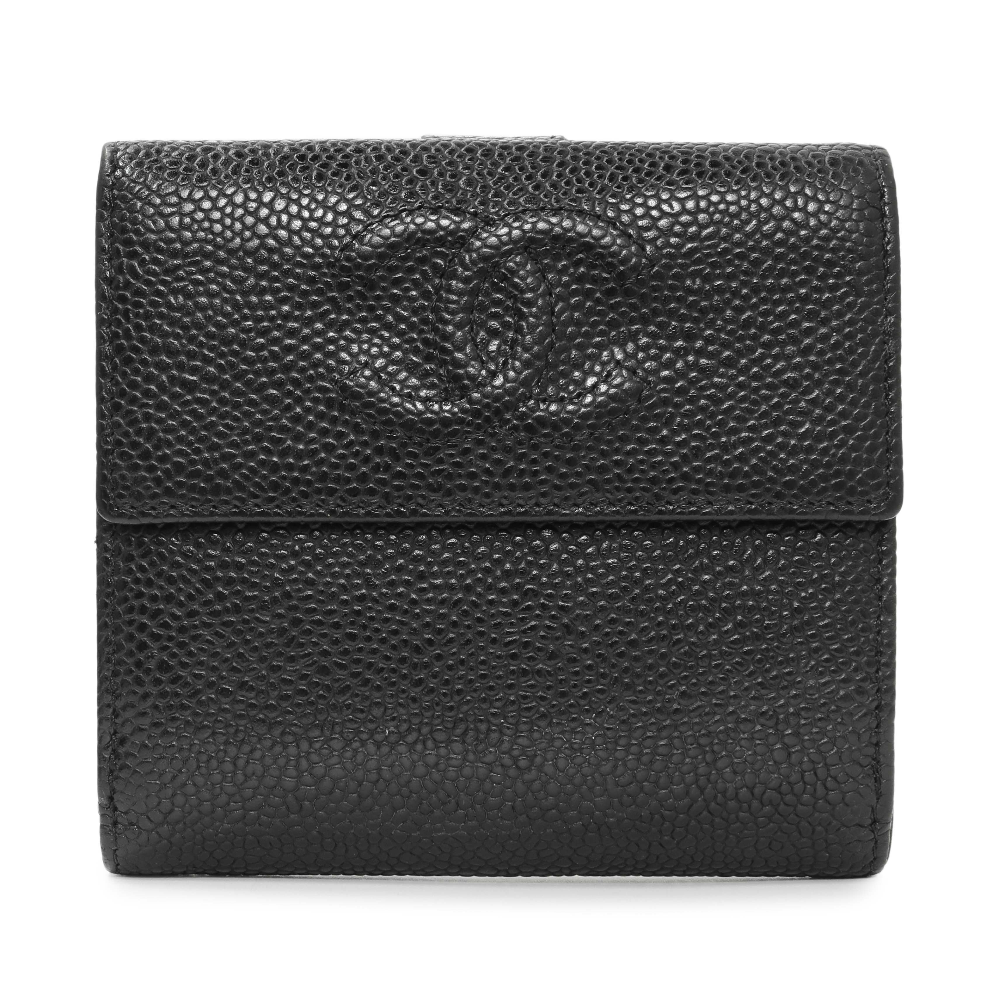 Chanel Black Caviar Timeless CC Compact Wallet – Modaselle