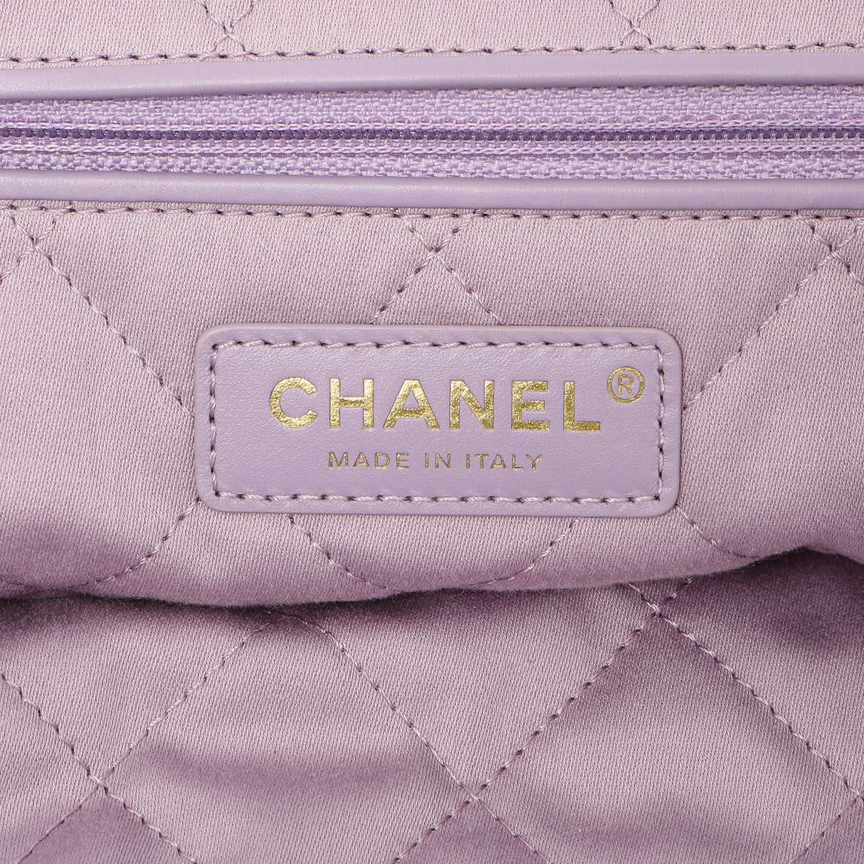 Chanel Purple Quilted Shiny Calfskin 22