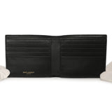 Saint Laurent Black Crocodile Embossed Tiny Cassandre East/West Wallet