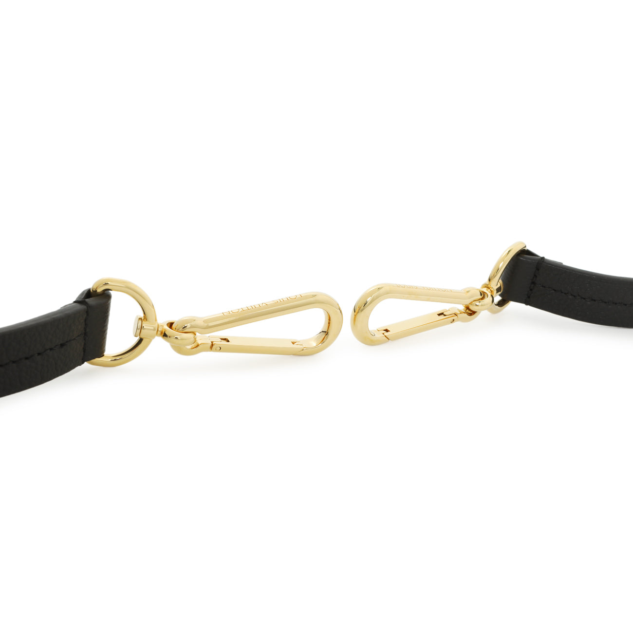 LOUIS VUITTONストラップ Louis Vuitton Black Calfskin 20mm Adjustable Shoulder Strap