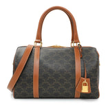 Celine Triomphe Canvas Calfskin Boston Bag Handbags Celine