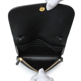 Burberry Black Pebbled Leather Hampshire Wallet On Chain Handbags Burberry