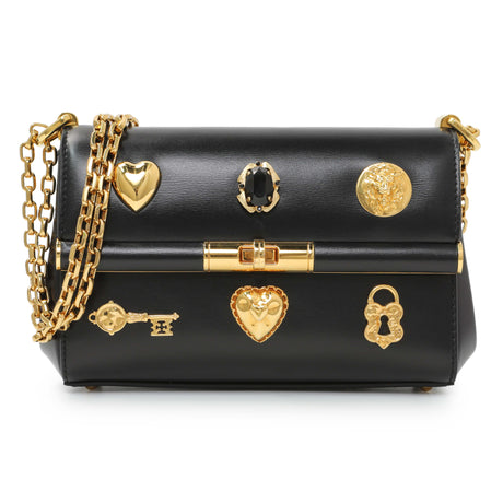 Dolce & Gabbana Black Calfskin Small Marlene Crossbody Handbags Dolce & Gabbana