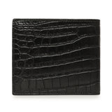 Saint Laurent Black Crocodile Embossed Tiny Cassandre East/West Wallet