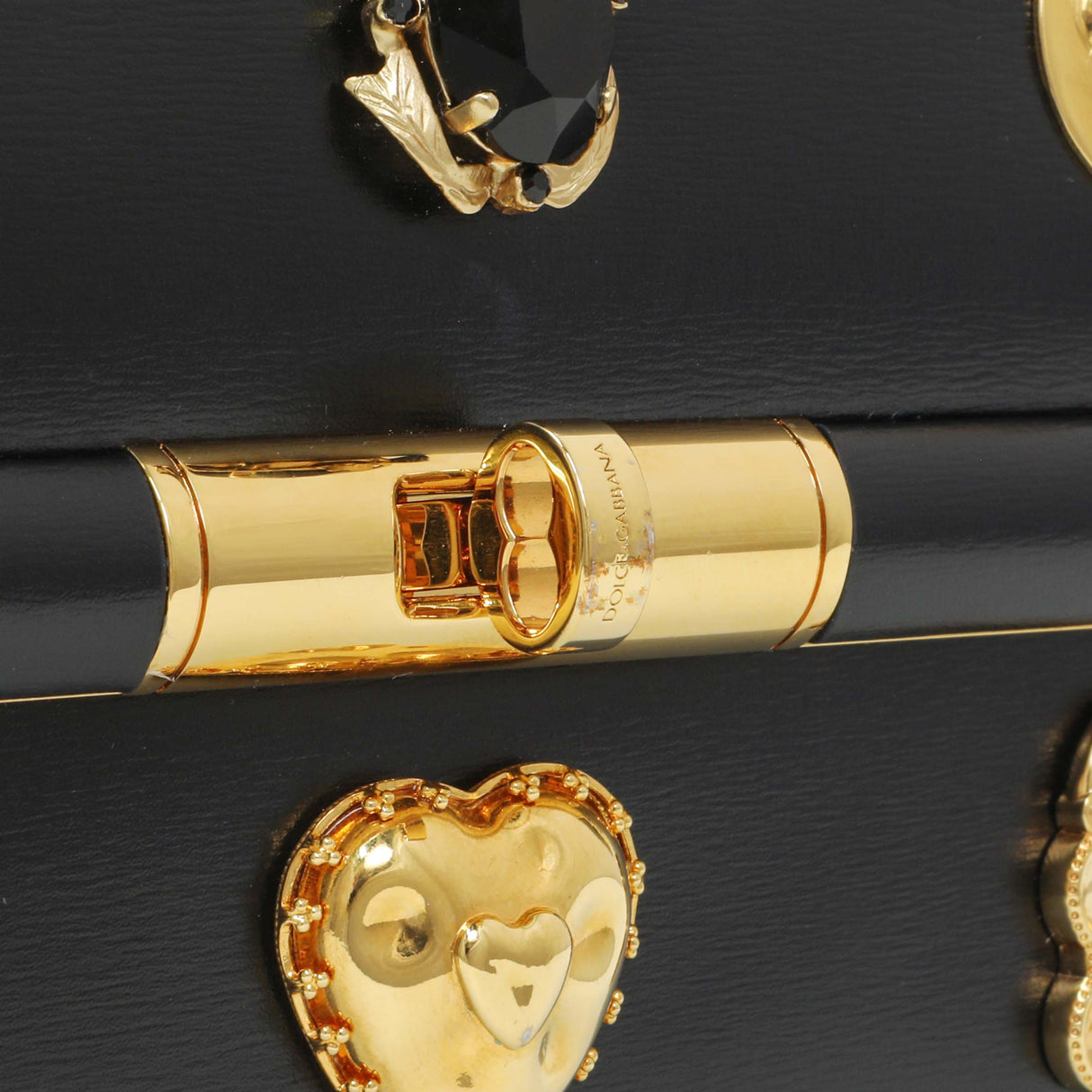 Dolce & Gabbana Black Calfskin Small Marlene Crossbody Handbags Dolce & Gabbana