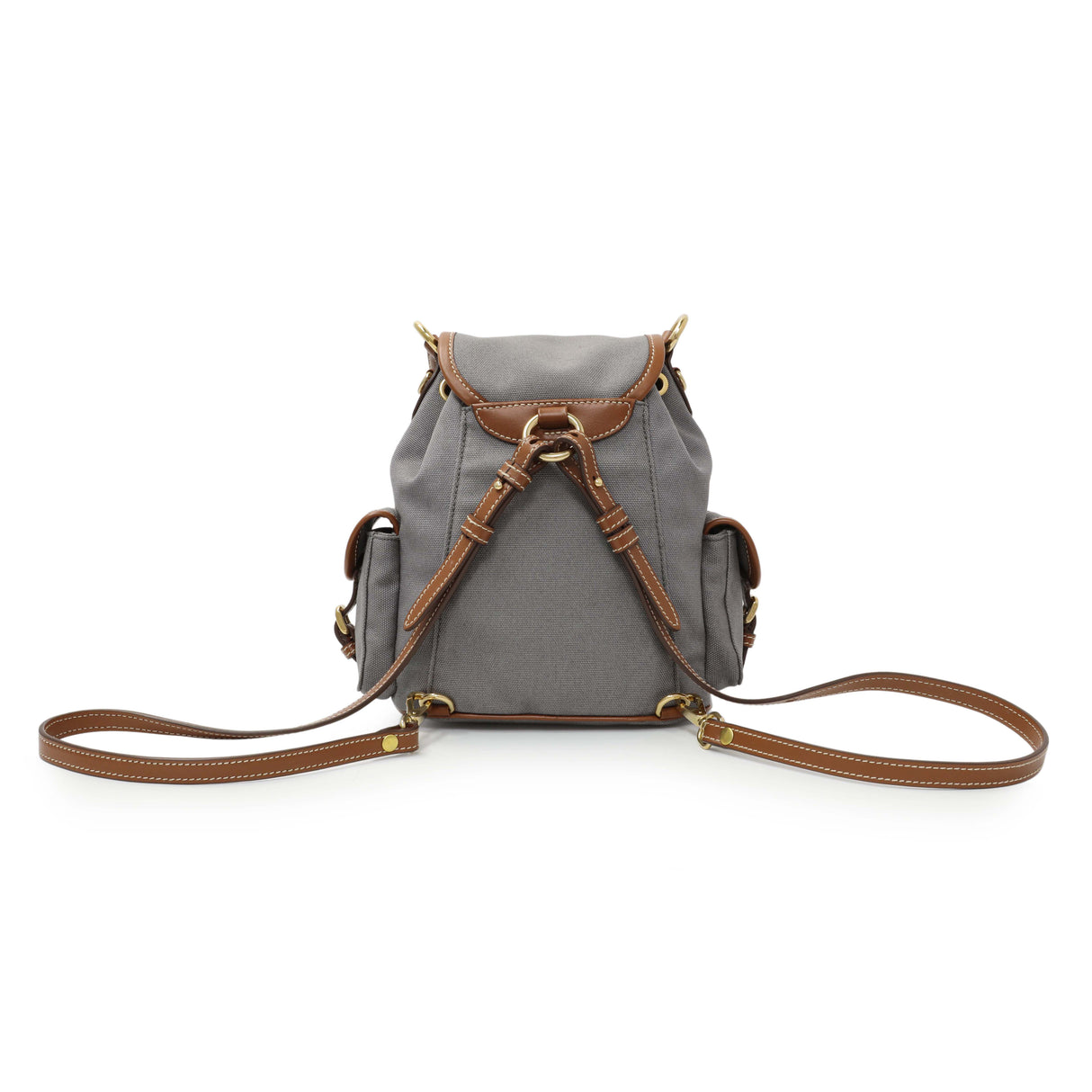 Miu Miu Grey Canvas Backpack Handbags Miu Miu