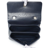 Chanel Blue Chevron Quilted Lambskin Medium Trendy CC Dual Handle Flap Bag Handbags Chanel