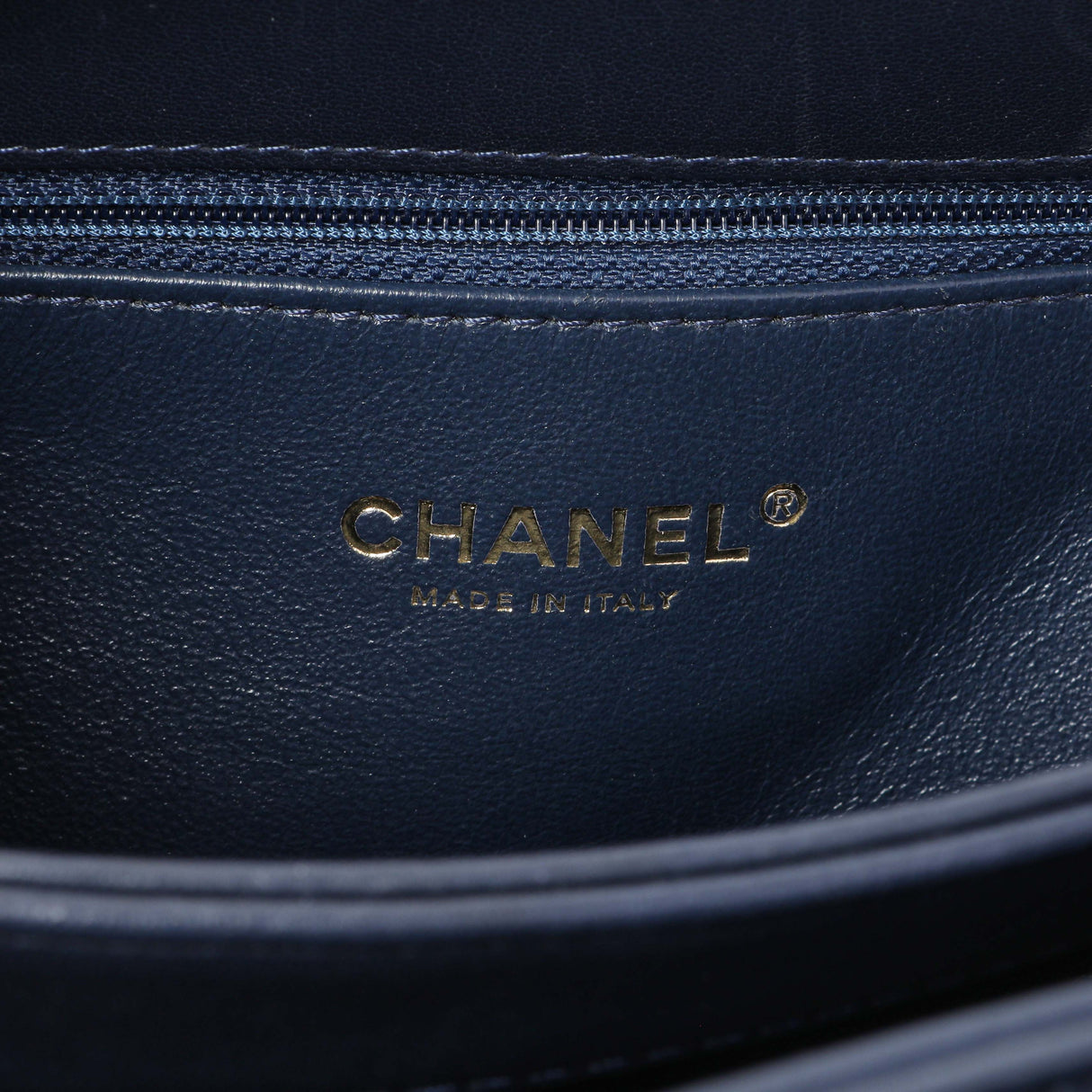 Chanel Blue Chevron Quilted Lambskin Medium Trendy CC Dual Handle Flap Bag Handbags Chanel