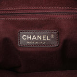 Chanel Dark Green Iridescent Calfskin Surpique Tote Handbags Chanel