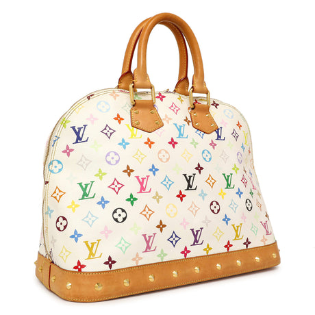 Louis Vuitton White Multicolor Monogram Alma GM