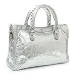 Balenciaga Silver Agneau Small Le City Handbags Balenciaga