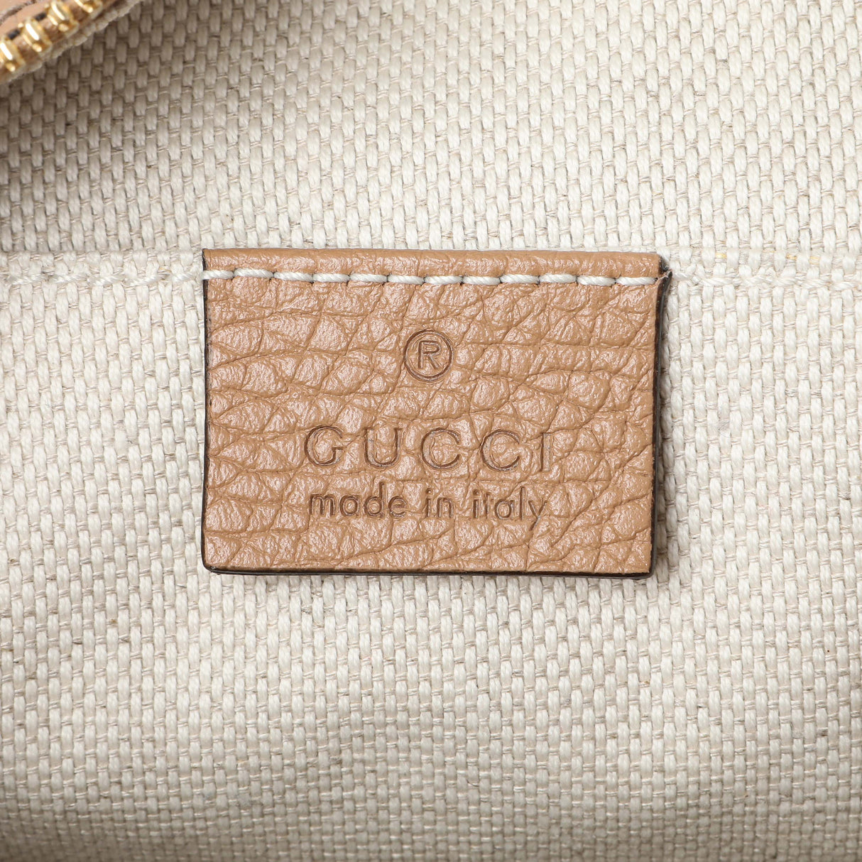 Gucci Beige Pebbled Calfskin Small Soho Disco Bag Handbags Gucci