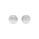 14K White Gold Diamond Cut Ball Stud Earrings Fine Jewellery Modaselle