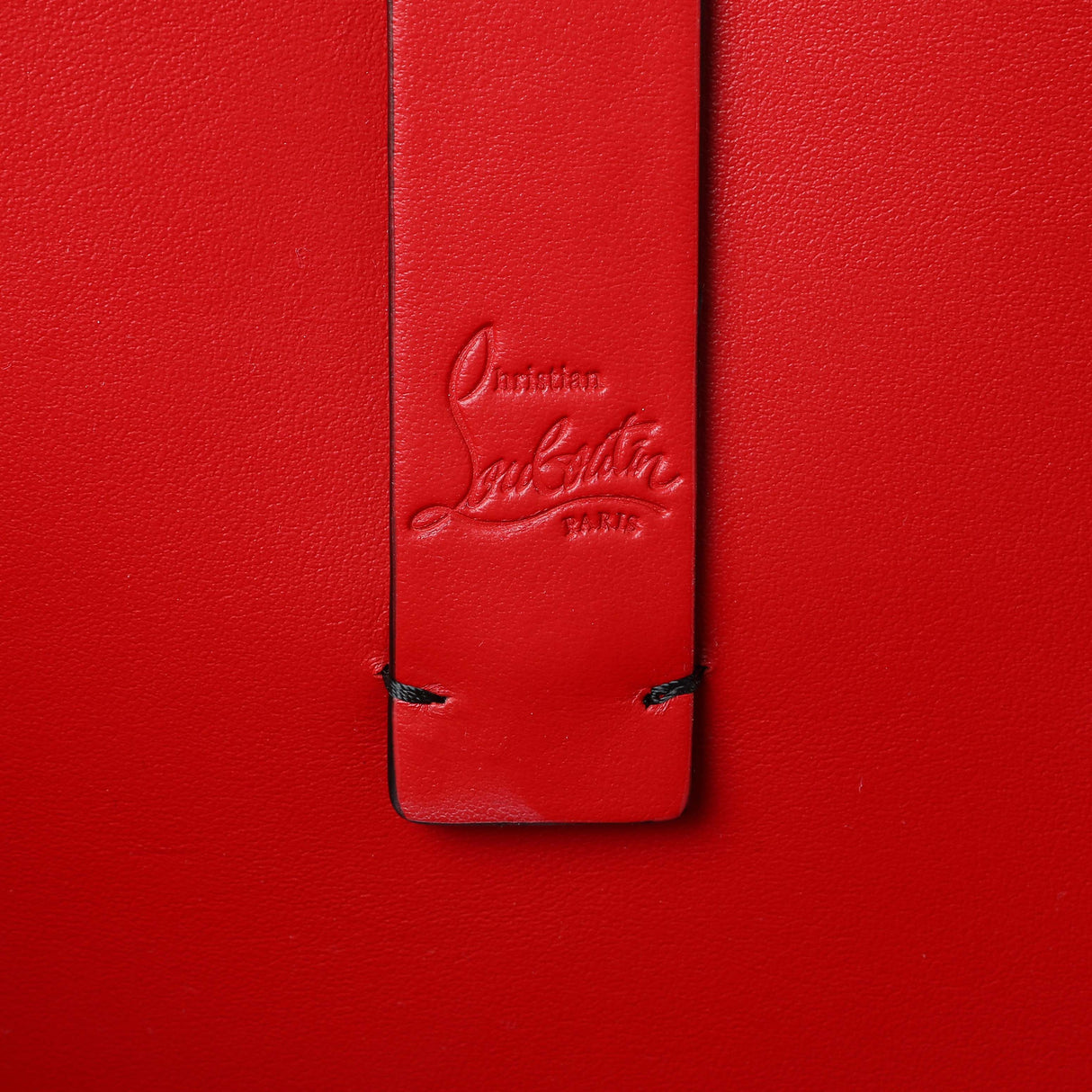 Christian Louboutin Black Calfskin Spiked Cabata Tote