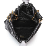 Chanel Black Shiny Calfskin Quilted Mini Chanel 22 Handbags Chanel