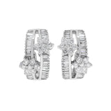 18K White Gold 1.96 Carat Bandeau Blossom Diamond Earrings Fine Jewellery Modaselle