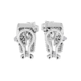 18K White Gold 1.96 Carat Bandeau Blossom Diamond Earrings Fine Jewellery Modaselle