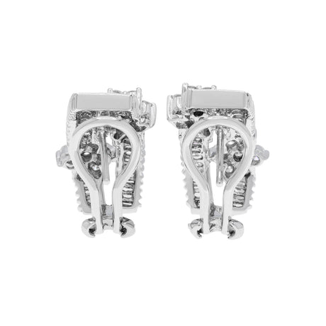 18K White Gold 1.96 Carat Bandeau Blossom Diamond Earrings Fine Jewellery Modaselle