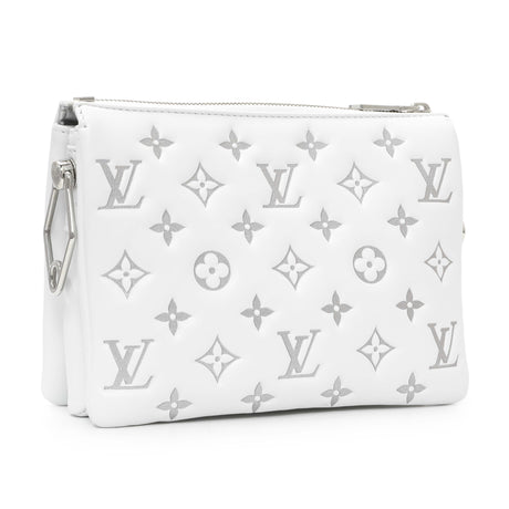 Louis Vuitton White Lambskin Embossed Monogram Coussin BB Handbags Louis Vuitton