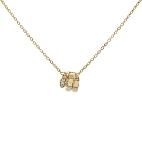 Bulgari 18K Yellow Gold Diamond Serpenti Viper Necklace Designer Jewellery Bulgari