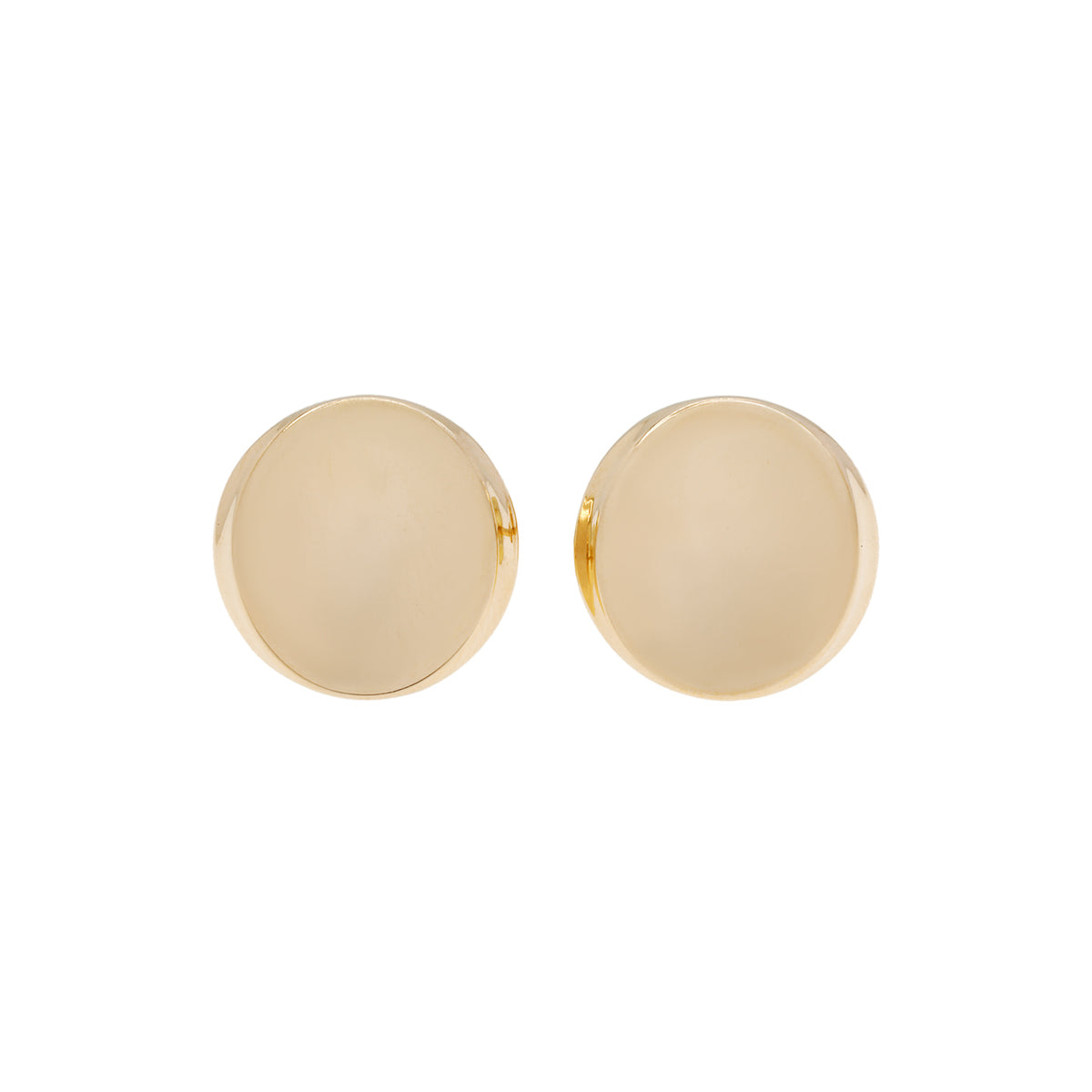 Georg Jensen 18K Yellow Gold Concave Disc Earrings Fine Jewellery Modaselle