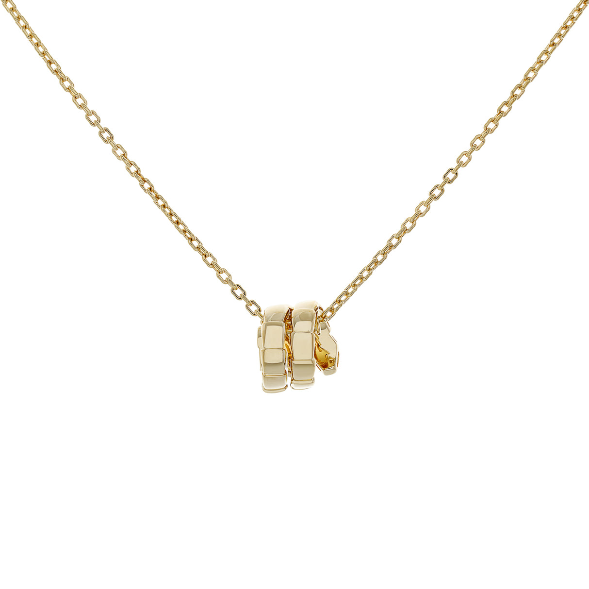 Bulgari 18K Yellow Gold Diamond Serpenti Viper Necklace Designer Jewellery Bulgari