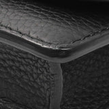 Burberry Black Pebbled Leather Hampshire Wallet On Chain Handbags Burberry