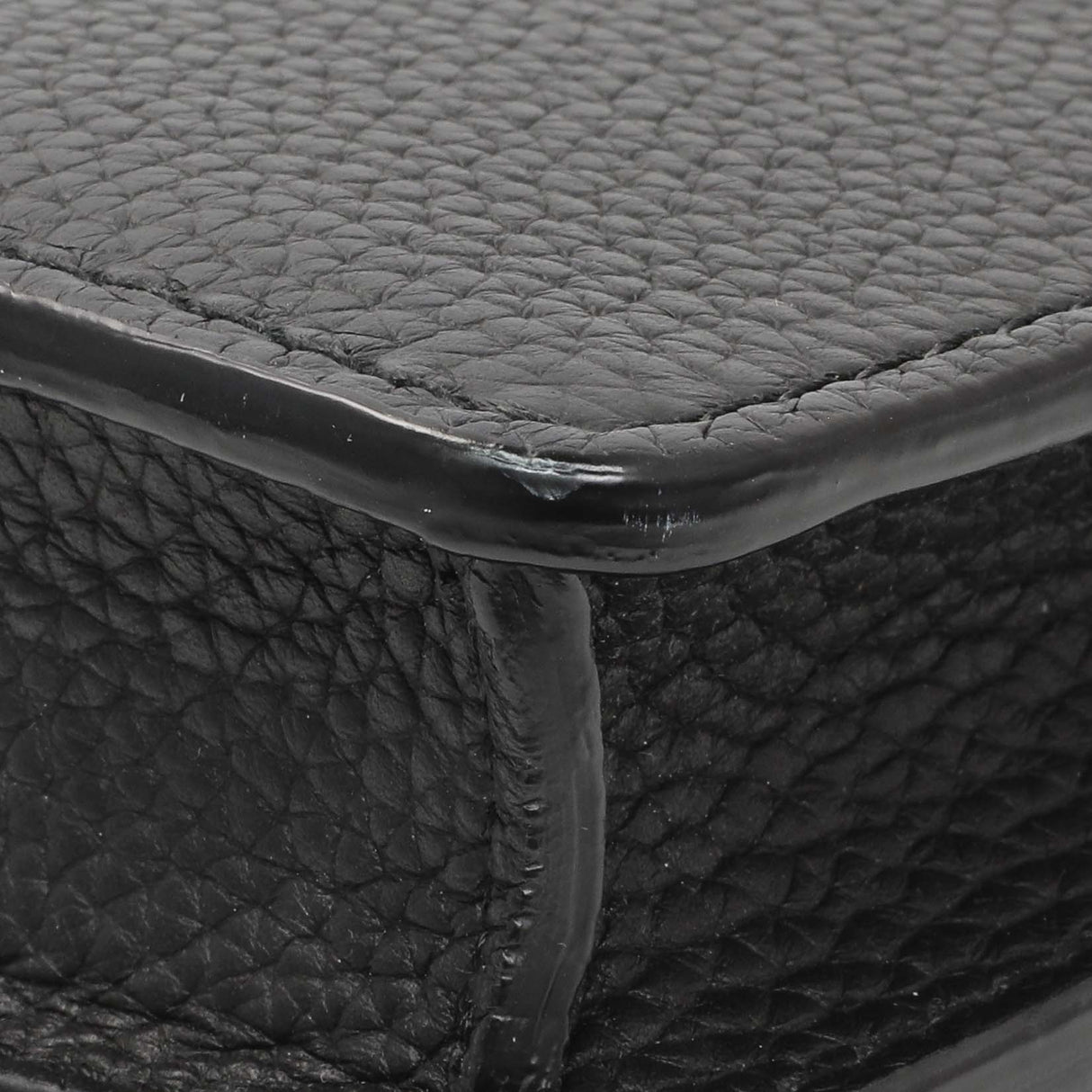 Burberry Black Pebbled Leather Hampshire Wallet On Chain Handbags Burberry