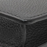 Burberry Black Pebbled Leather Hampshire Wallet On Chain Handbags Burberry