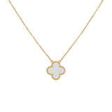 Van Cleef & Arpels 18K Yellow Gold Mother of Pearl Vintage Alhambra Pendant Necklace Designer Jewellery Modaselle