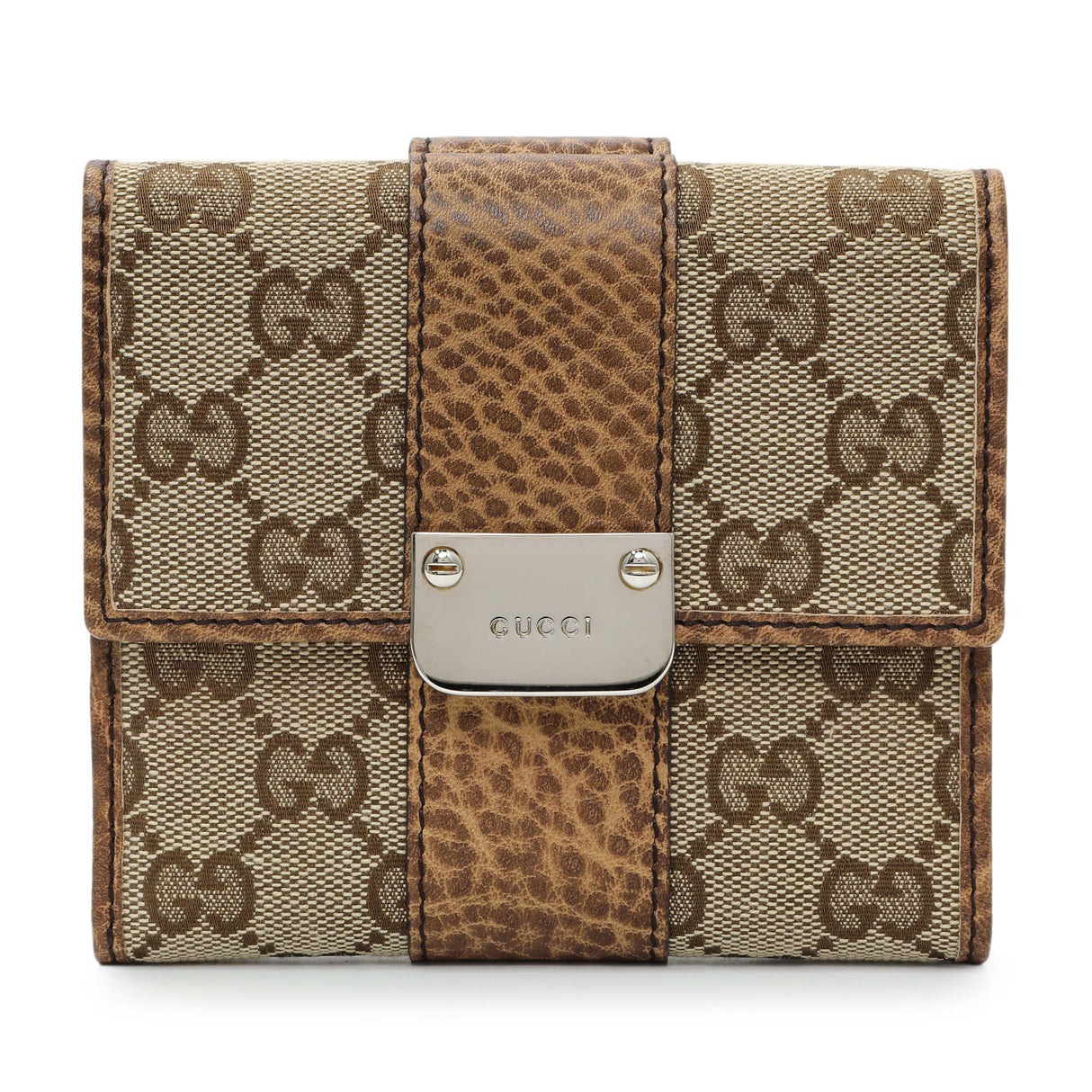 Gucci Monogram Compact Flap Wallet Accessories Gucci