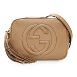 Gucci Beige Pebbled Calfskin Small Soho Disco Bag Handbags Gucci