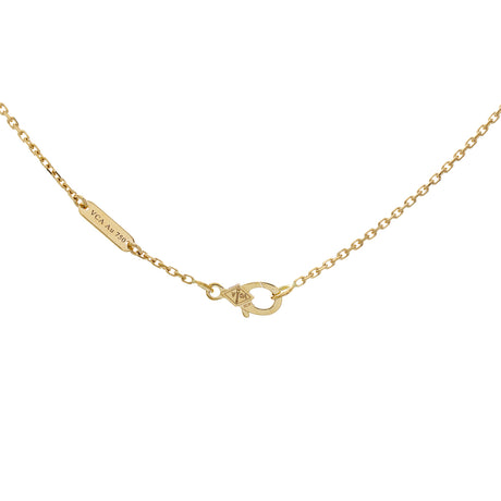 Van Cleef & Arpels 18K Yellow Gold Carnelian Vintage Alhambra Pendant Necklace Designer Jewellery Van Cleef and Arpels